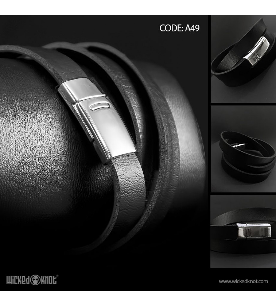 Leather and Steel - Bracelet